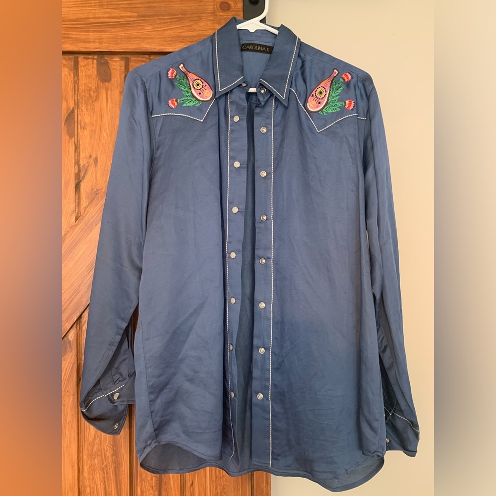 Caroline K western button down shirt